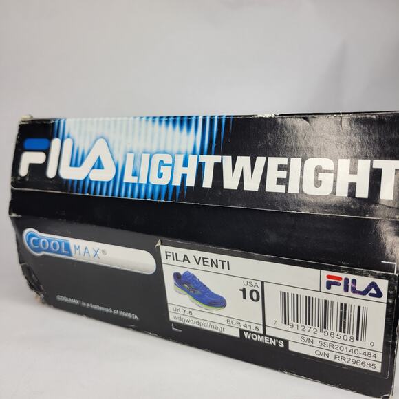 Fila Venti Women's Cool Max Blue Purple Running Athletic LIKE NEW Shoe US Sz 10 - Picture 10 of 13